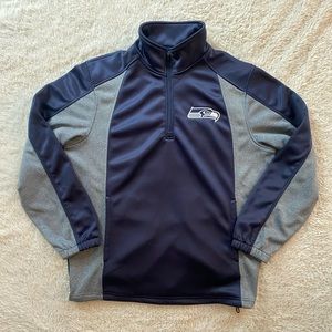 Men's Seahawks Quarter Zip Sweatshirt